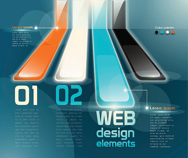 Web design elements vector art illustration