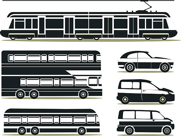 滑り止め効果 - public transportation isolated mode of transport land vehicle点のイラスト素材／クリップアート素材／マンガ素材／アイコン素材