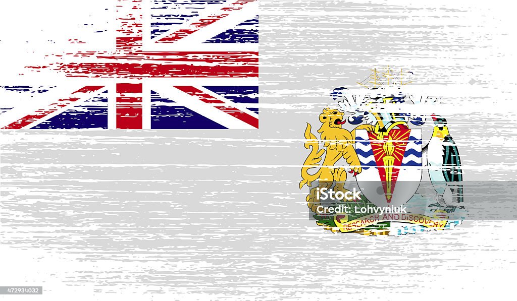 Flag Of British Antarctic Territory With Old Texture Stock Photo