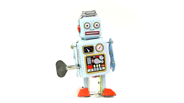 Retro tin toy robot