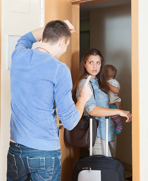 istock Angry woman leaving from home 472936458