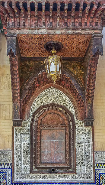 istock Cedar wood carved Moroccan alcove 472936700