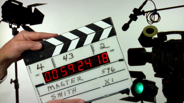 Time code film slate - 3 clapps
