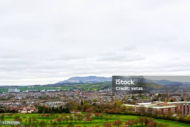 Edinburgh City View As Seen From Holyrood Park Stock Photo - Download Image Now - 2015, Ancient, Architecture