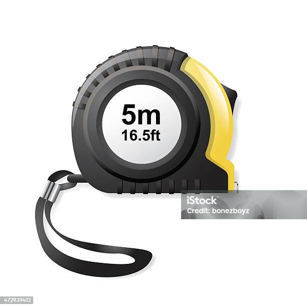 Tape Measure Vector Illustration Stock Illustration - Download Image Now - 2015, Accuracy, Carpenter