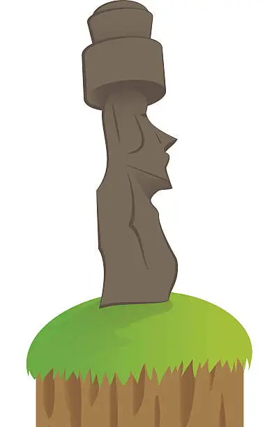 Vector illustration of Moai - Easter Island