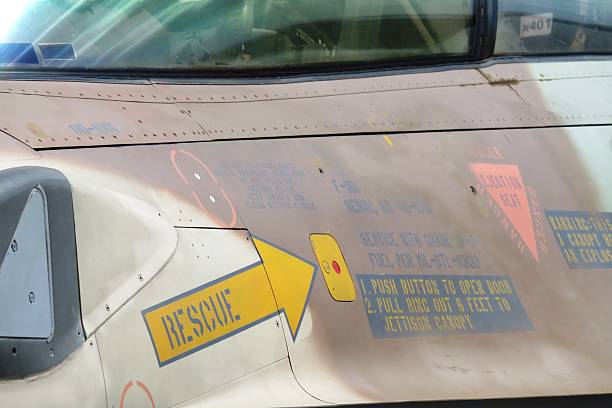 istock Canopy of plane - Rescue button 472945184