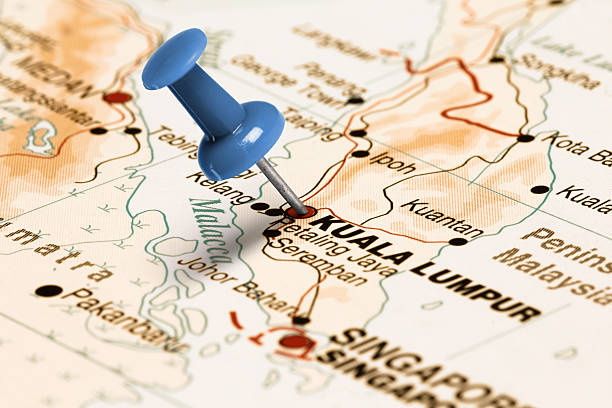 istock Location Kuala Lumpur. Blue pin on the map. 472949400