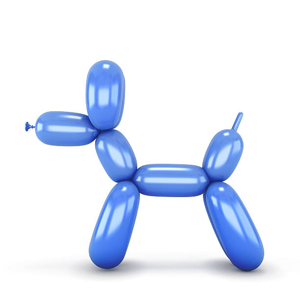 istock Blue dog toy from a balloon front view 472949424