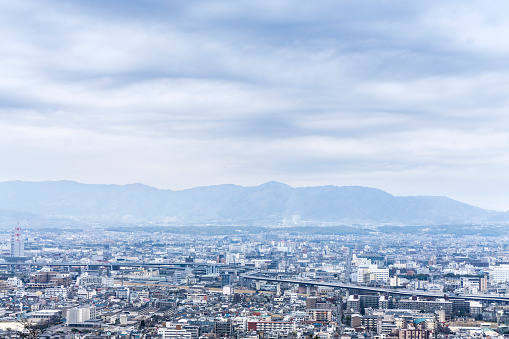 The city skyline of Kyoto