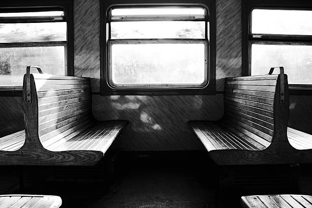 istock Couple of benches in train 472954942