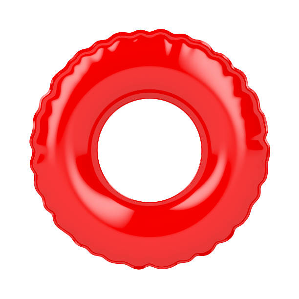 Red swim ring Red swim ring isolated on white inflatable ring photos stock pictures, royalty-free photos & images