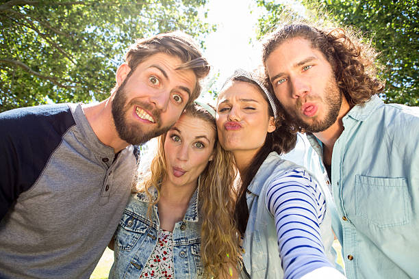 istock Happy friends taking a selfie 472970438