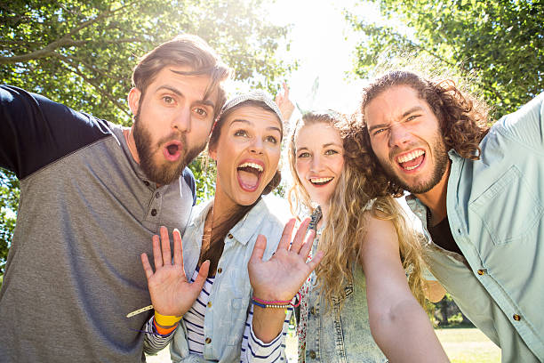 istock Happy friends taking a selfie 472970444