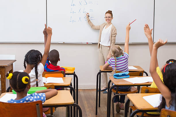 istock Pupils raising hand in classroom 472977036