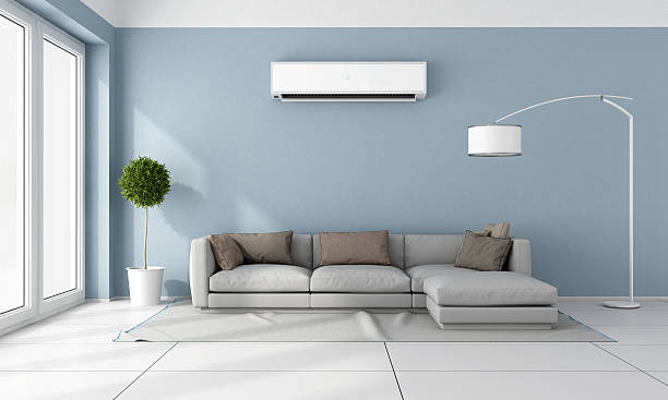 istock Living room with air conditioner 472983090