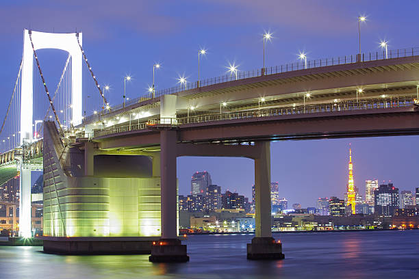 istock Rainbow bridge and Tokyo Tower landmark 472986642