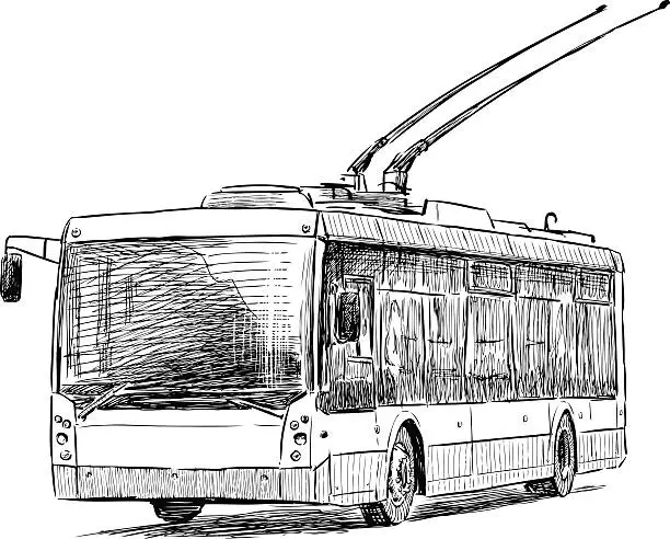 Vector illustration of city trolleybus