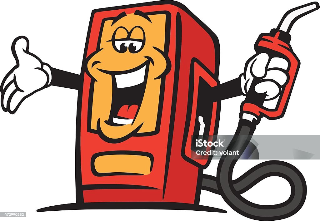 Welcoming Gas Pump Stock Illustration - Download Image Now - Fuel Pump,  Cartoon, Gas Station - iStock