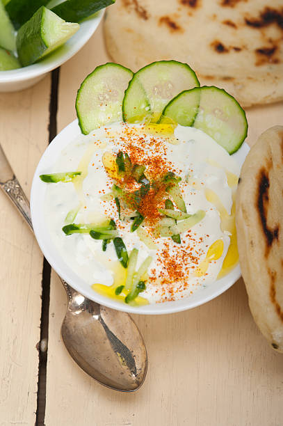 istock Arab middle east goat yogurt and cucumber salad 472991150