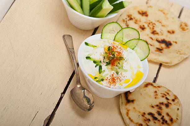 istock Arab middle east goat yogurt and cucumber salad 472991280