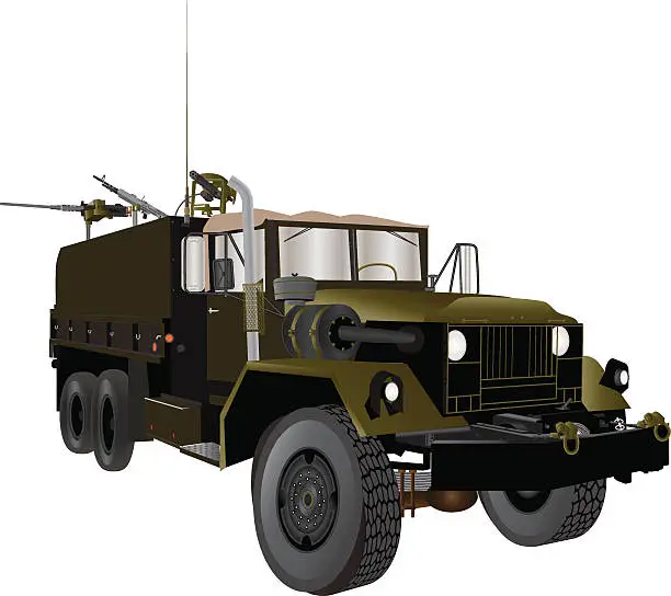 Vector illustration of Army Truck