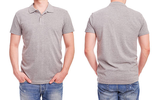 istock Young man with gray polo shirt 472995008