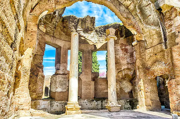 Photo of Ruins inside the Great Baths at Villa Adriana (Hadrian's Villa),