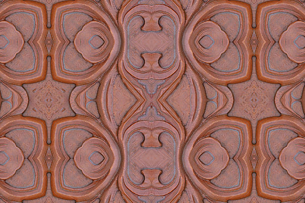 istock Carved wood wall close 473003280
