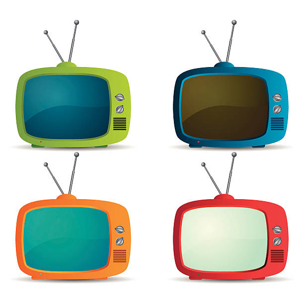 Old televisor - ilustración de arte vectorial