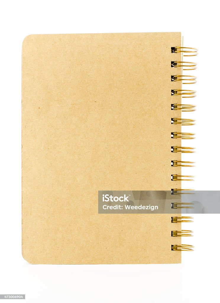 Brown Notebook Frame Brown Paper Notebook Isolated On White Background Stock Photo ...