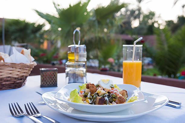 istock Outdoor dining at an African resort 473007020
