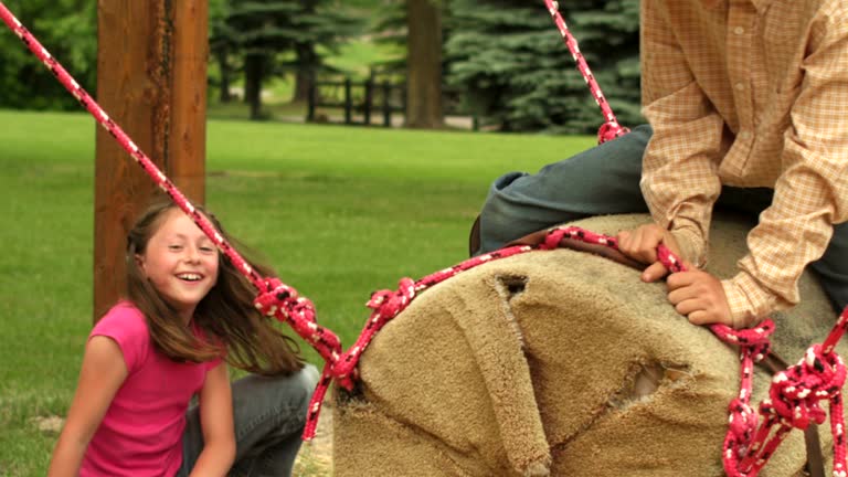 Boy and girl having fun