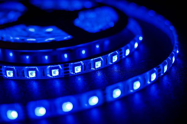 LED strip LED strip blue fluorescent photos stock pictures, royalty-free photos & images