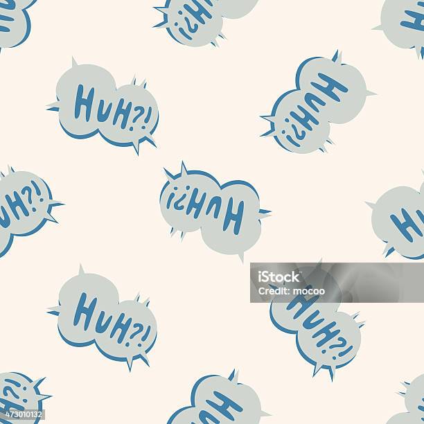 Message Huh Message Word Huh Cartoon Seamless Pattern Background Stock Illustration ...