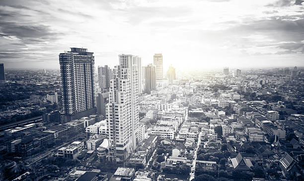 istock Top view cityscape with cloudy sky 473013556