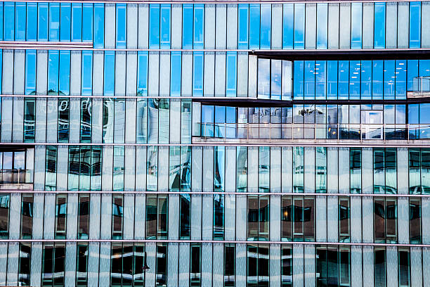 istock Office buildings in the night 473026170