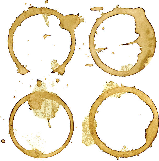 istock Coffee cup stains. Set of four vectors eps10. 473026606