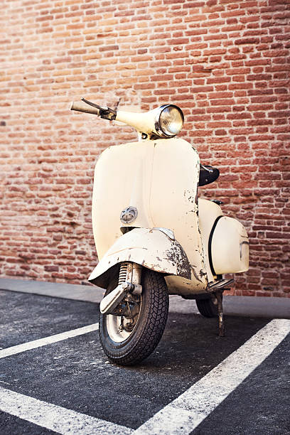 istock Italian motorcycle Parked on the street 473029152