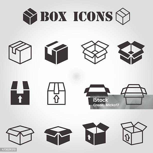 Box Pictogram Stock Illustration - Download Image Now - Icon Symbol, Box - Container, Package