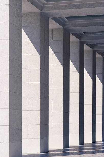 istock Vertical columns of the building in a row 473034544