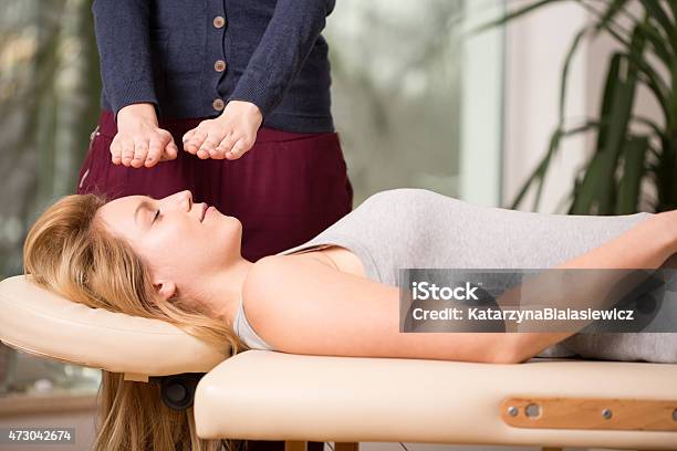 Bioenergy Therapy Session Stock Photo - Download Image Now - Biofuel, Medicine, Reiki