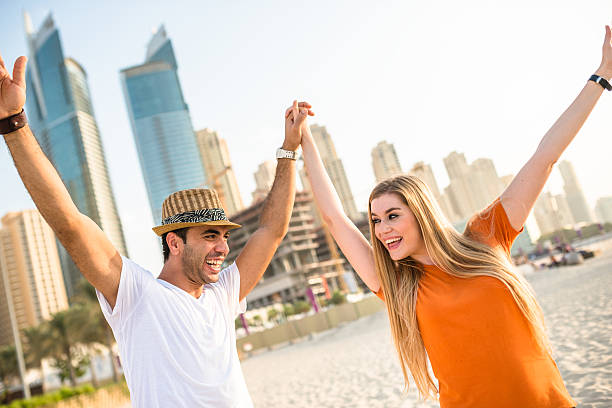 istock couple dancing on a beach party in dubai marina beach 473042868
