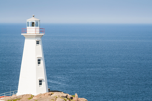 The currently-used lighthouse at Cape Spear, Newfouundland: the most easterly point in Canada.