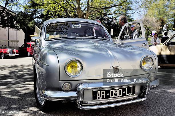 Renault Dauphine Gordini Gray Stock Photo - Download Image Now - 2015, Beauty, Car