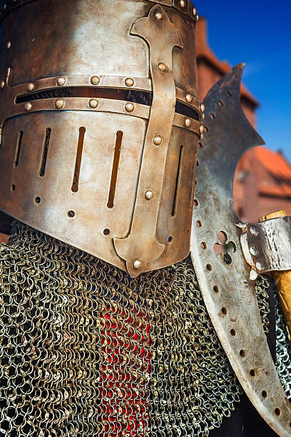 istock Armor and weapons of the medieval knight 473051662