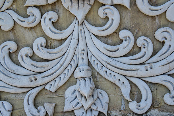 istock Traditional Thai Art Unpainted Cement Sculture 473054032