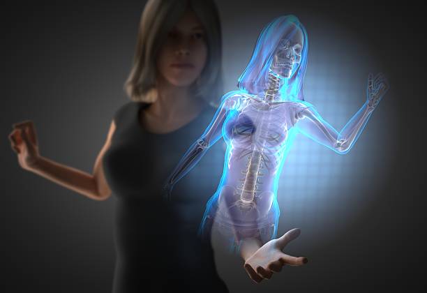istock woman and hologram with bones radiography 473057920