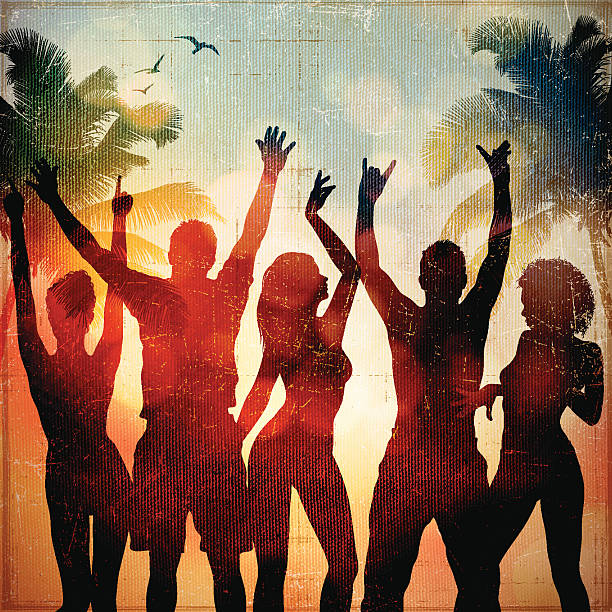 beach party - plaj partisi stock illustrations