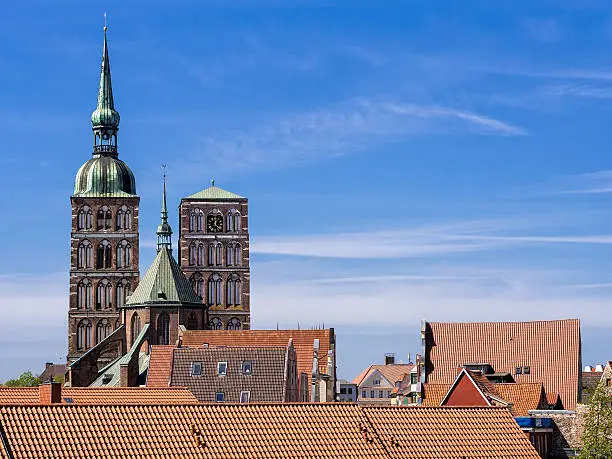 Historical buildings in Stralsund (Germany).